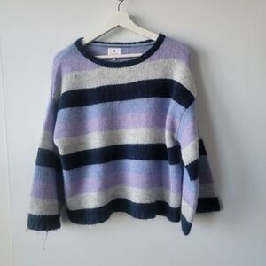 sundry antropologie Women's Cropped Striped Sweater size xs‎ in Lilac Smoke